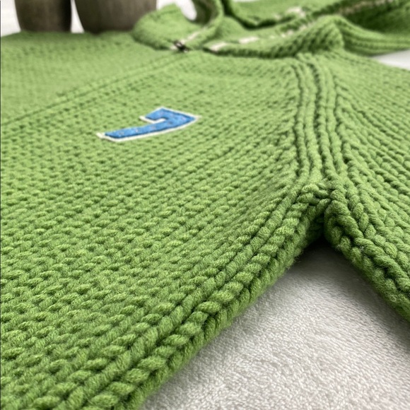 Abercrombie & Fitch Wool Blend Chunky Knit Long Sleeve Hoodie Sweater Jacket - Picture 10 of 16